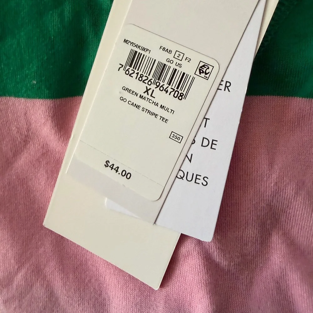 Men’s Large & XL Guess Originals Cane   Striped Tee- Relaxed Fit - Unisex - Picture 6 of 9